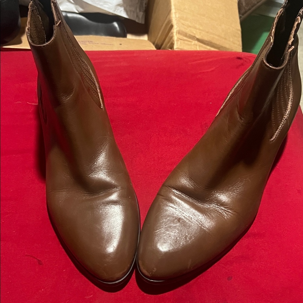 J . Crew Brown Leather Ankle Boots